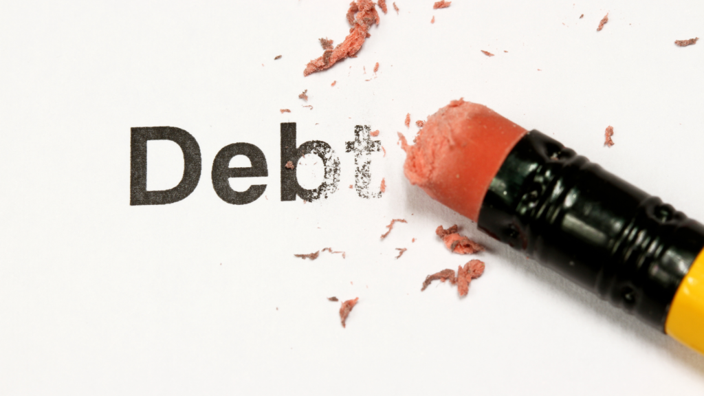 Debt being erased